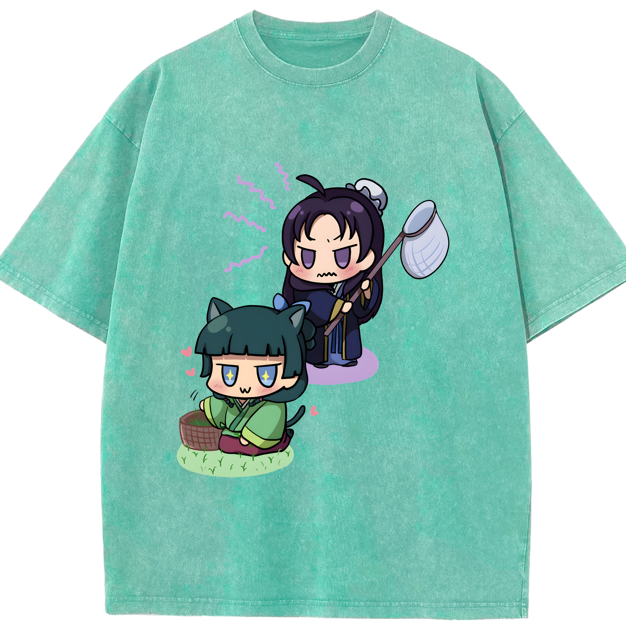 （画像用） 薬屋のひとりごと The Apothecary Diaries 綿100% ヴィンテージ風 半袖Tシャツ（フロントプリント）